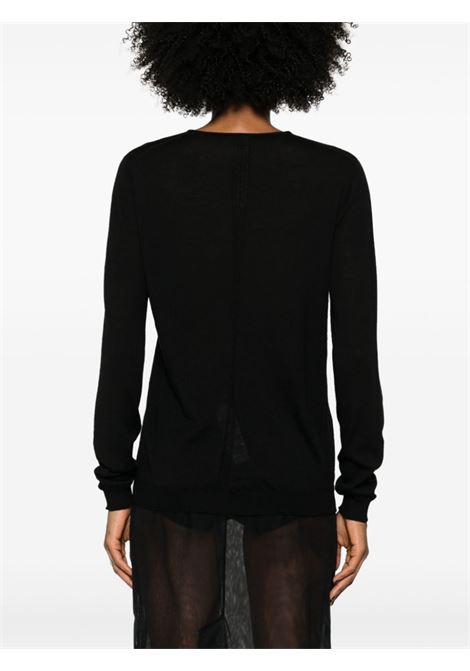 Black pull v-neck jumper Rick Owens - women RICK OWENS | RP02D3623M09